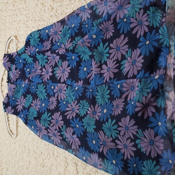 90s prima dona women's floral sleeveless dress medium - Picture 7 of 9